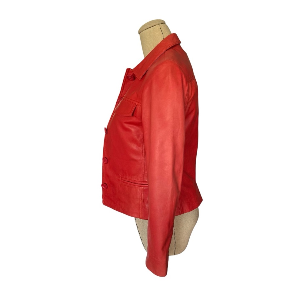 NWT Zadig & Voltaire Liam Red Leather Jacket size XS - Picture 10 of 14